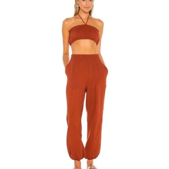 *SET* Free People "Beach Don't Kill My Vibe" Halter & Pants - Picture 1 of 6